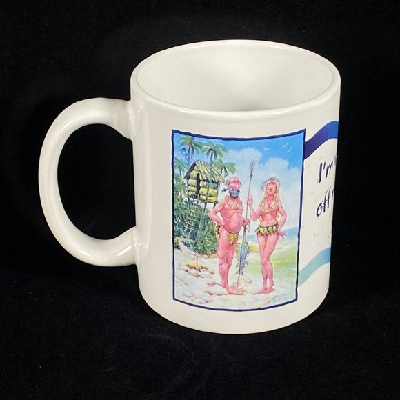 Leanin' Tree Coffee Mug I'm Voting You Off My Island Tea Cup 10oz - Picture 3 of 7